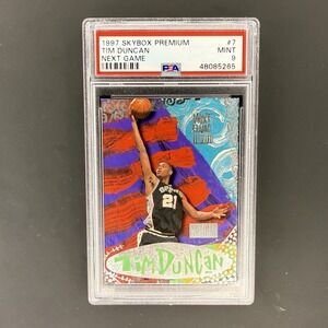 1997 Skybox Premium Tim Duncan Next Game #7 PSA 9 Rookie Year Insert